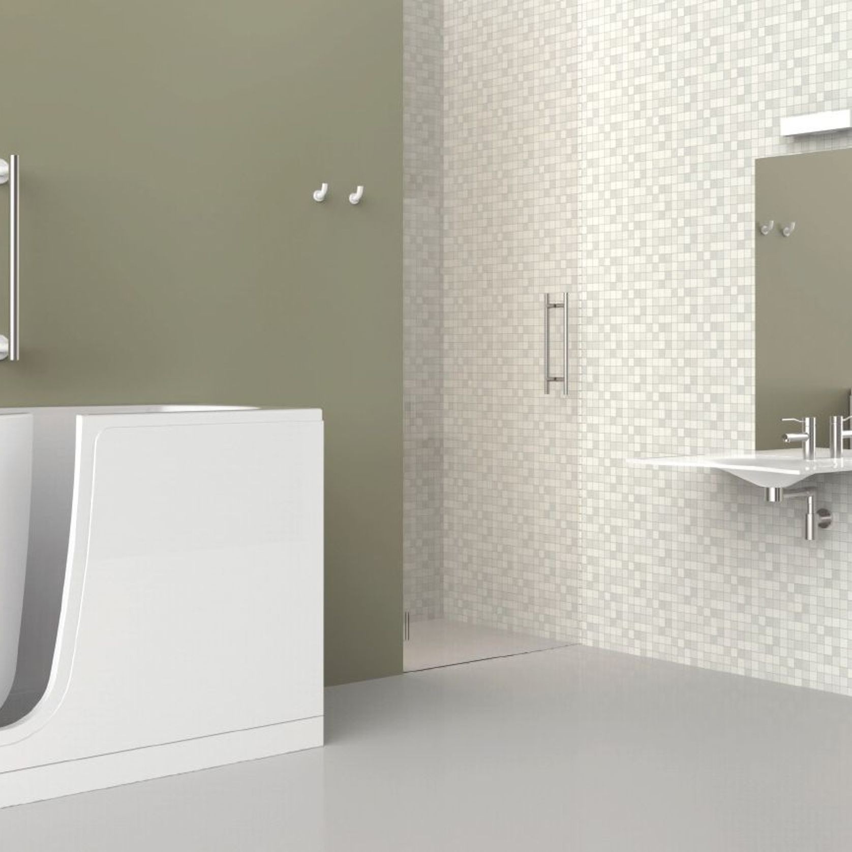 Oasi 120cm bathtub - door on the left by GOMAN gallery detail image