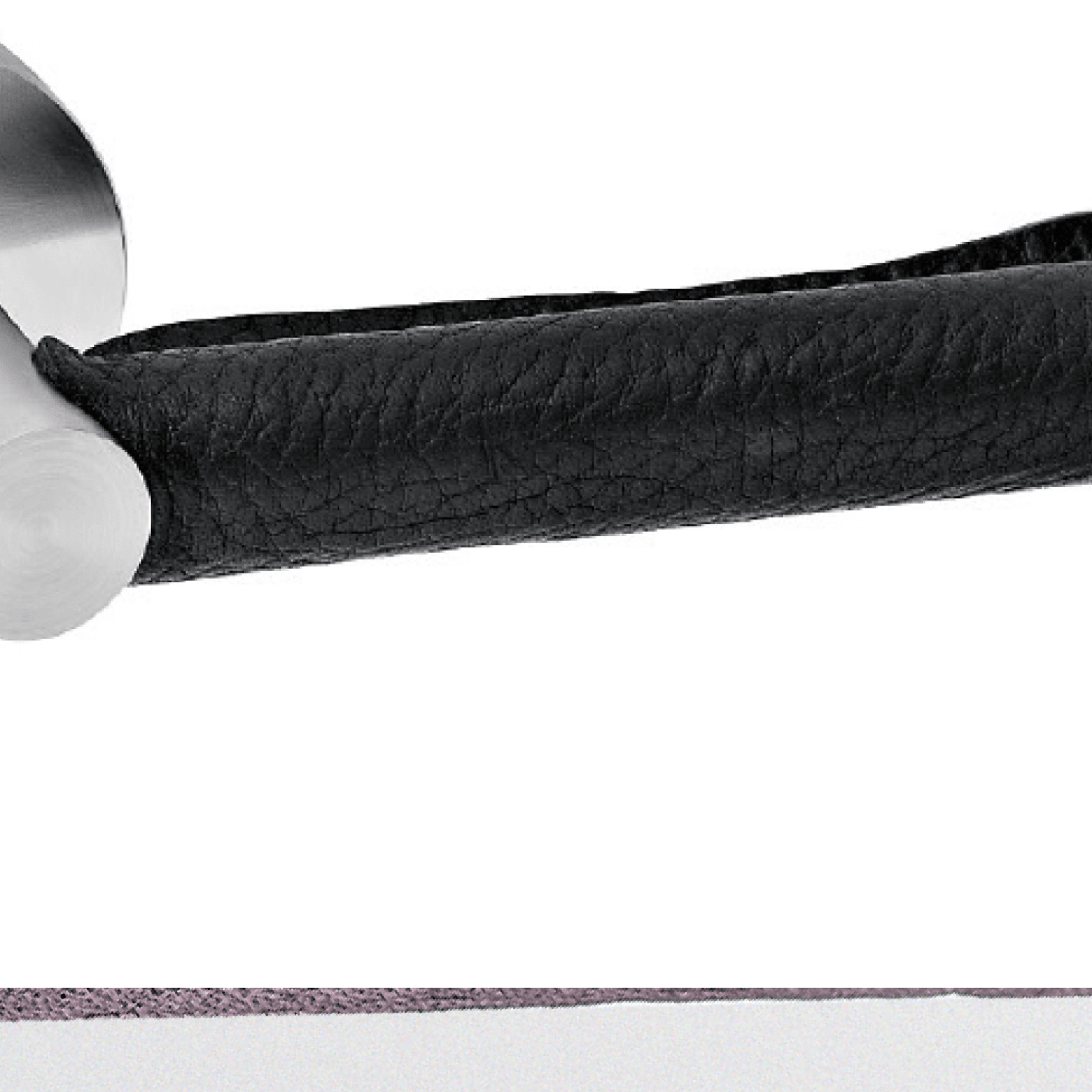 Skin Brown Natural Leather Lever Handle On Standard Rose Stainless Steel gallery detail image