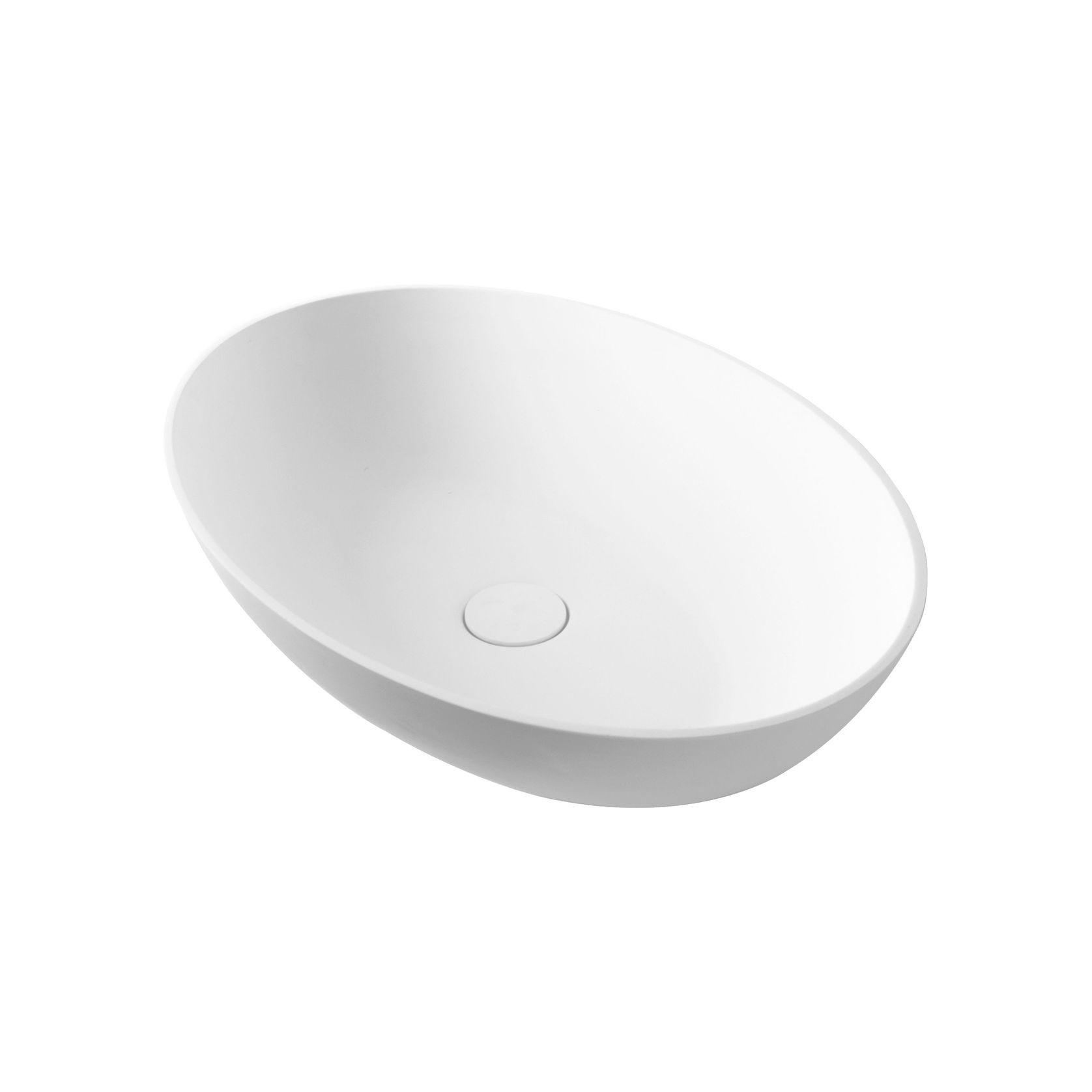 Super-Thin Oval Vessel Basin Solid Surface gallery detail image