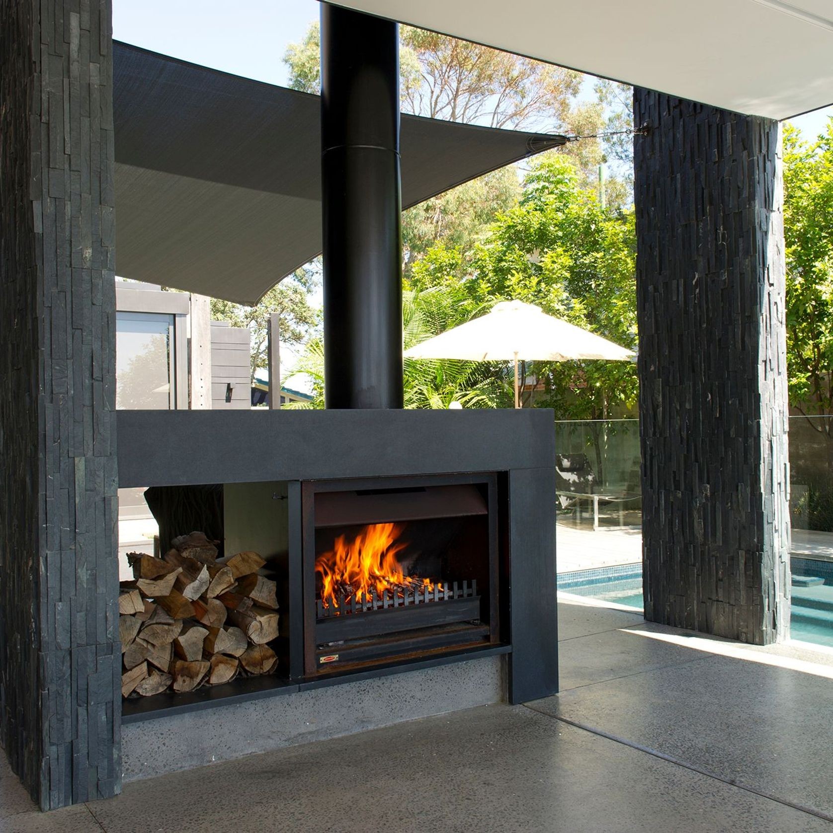 Jetmaster Alfresco Outdoor Wood Fireplace gallery detail image