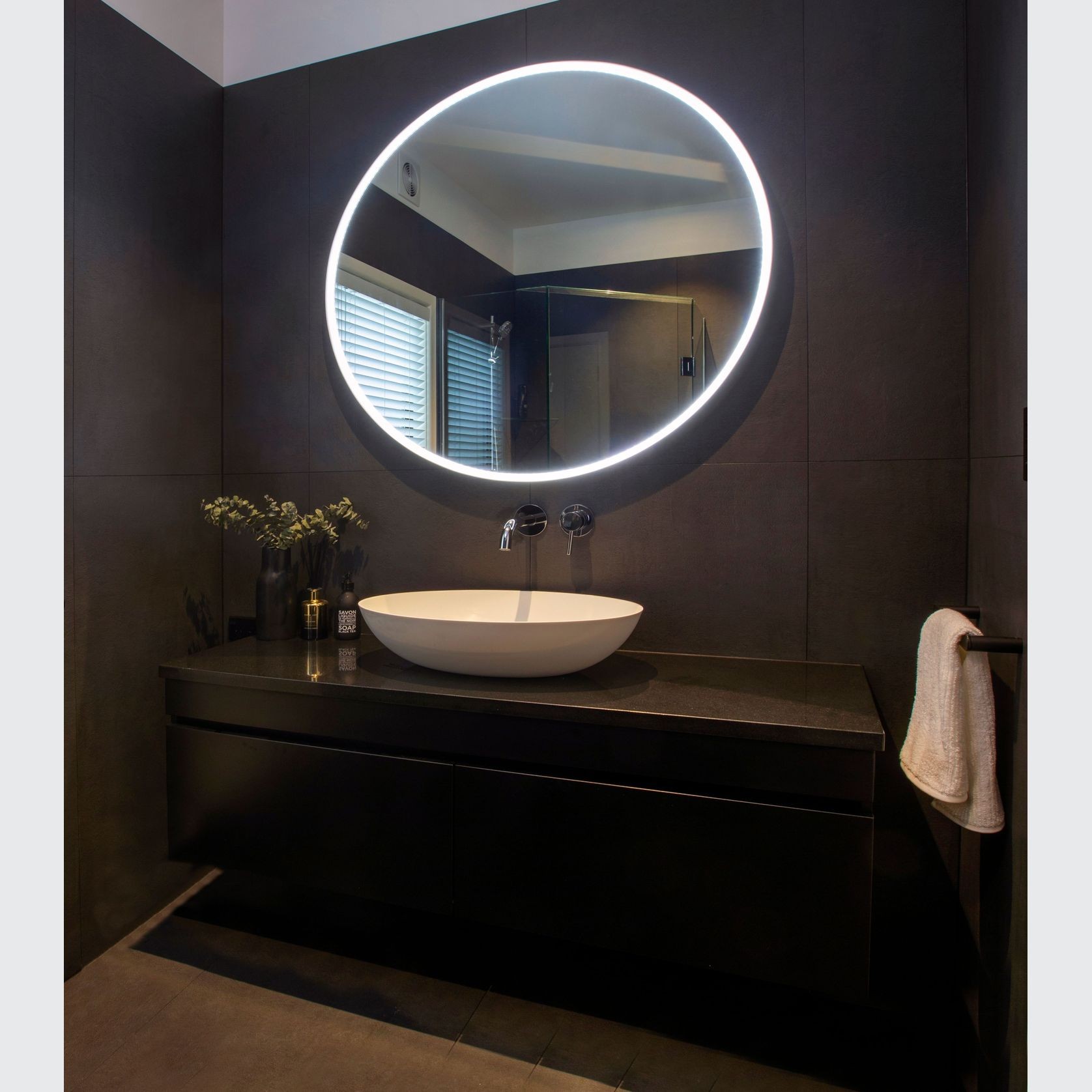 Elite Neo LED White Framed Mirrors gallery detail image