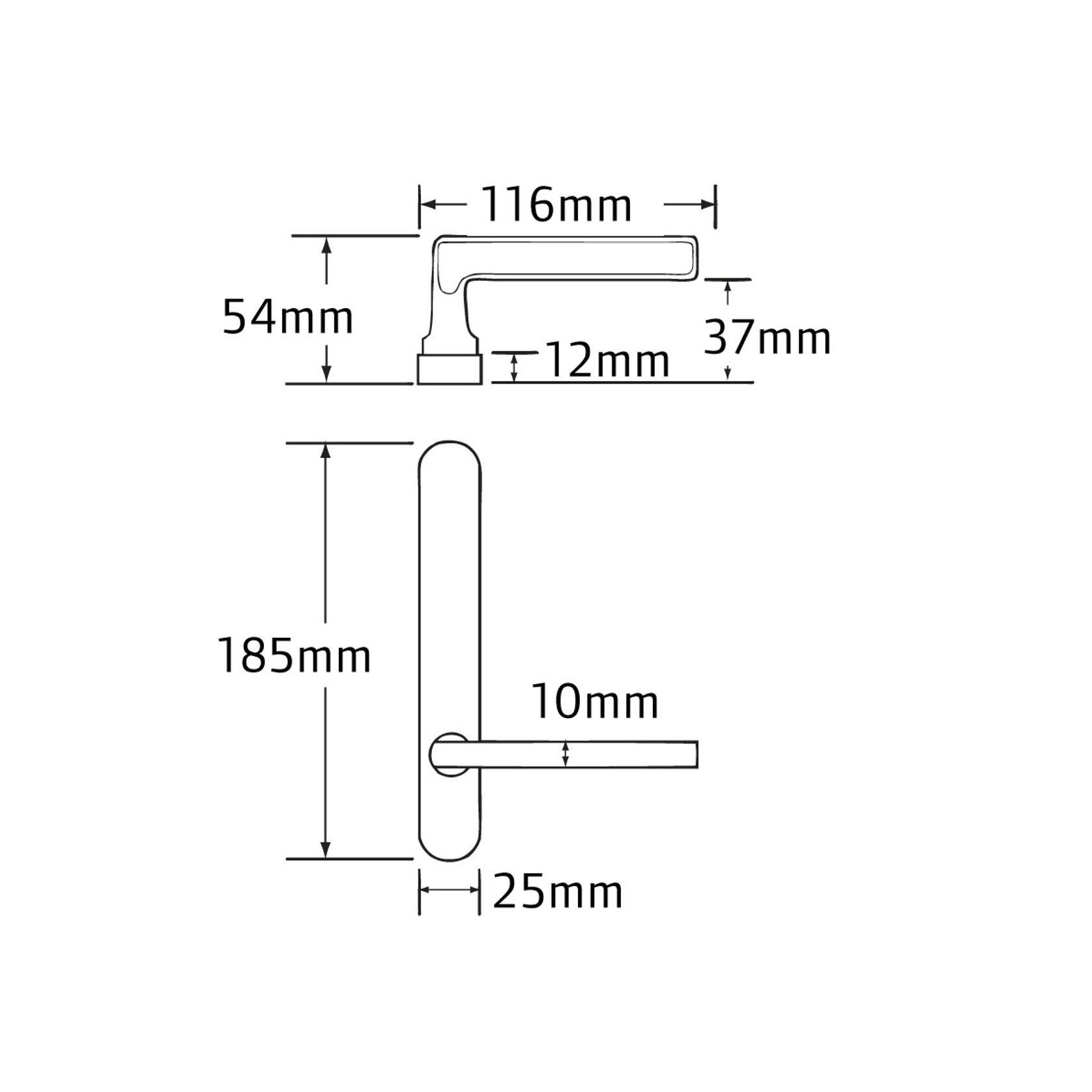 Legge 5400 Series Renoir (52) Plate Door Furniture gallery detail image