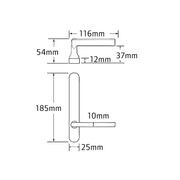 Legge 5400 Series Renoir (52) Plate Door Furniture gallery detail image