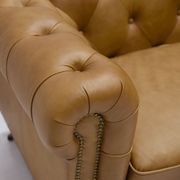 Stanhope Italian Leather Chesterfield - 3 Seater Camel gallery detail image
