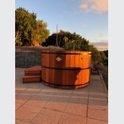 6 Foot Cedar Hot Tub with Stairs gallery detail image