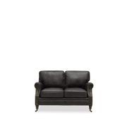 Brunswick Italian Leather Sofa - 2 Seater, Onyx gallery detail image