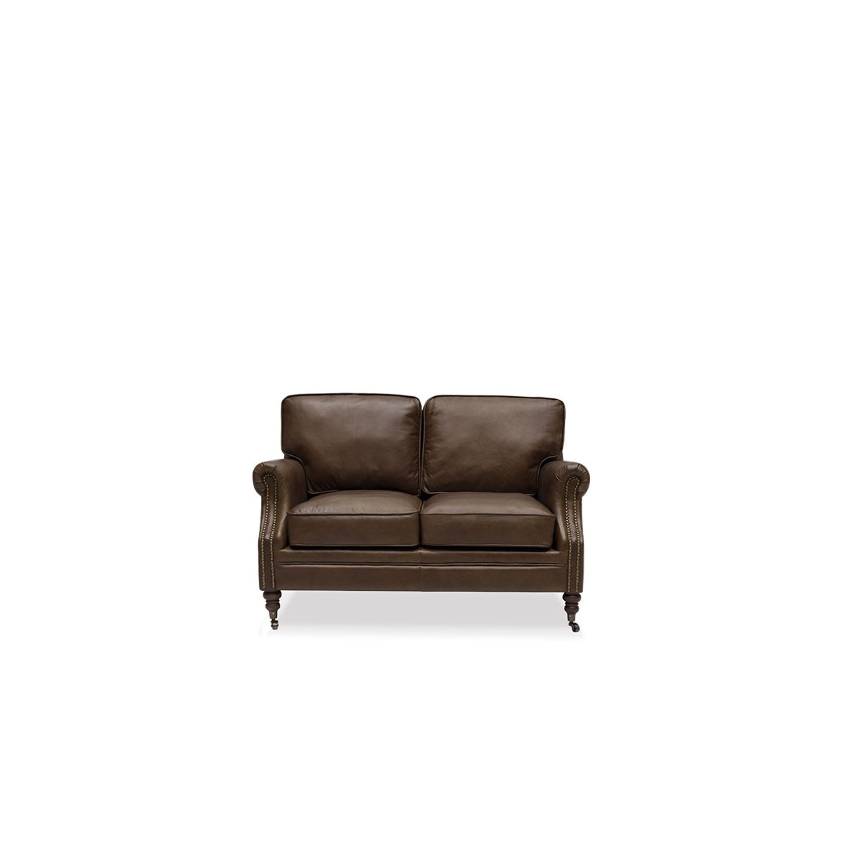 Brunswick Italian Leather Sofa - 2 Seater Nutmeg gallery detail image