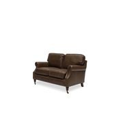 Brunswick Italian Leather Sofa - 2 Seater Nutmeg gallery detail image