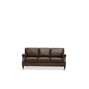 Brunswick Italian Leather Sofa - 3 Seater, Nutmeg gallery detail image