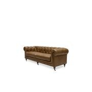 Stanhope Italian Leather Chesterfield - 3 Seat Chestnut gallery detail image