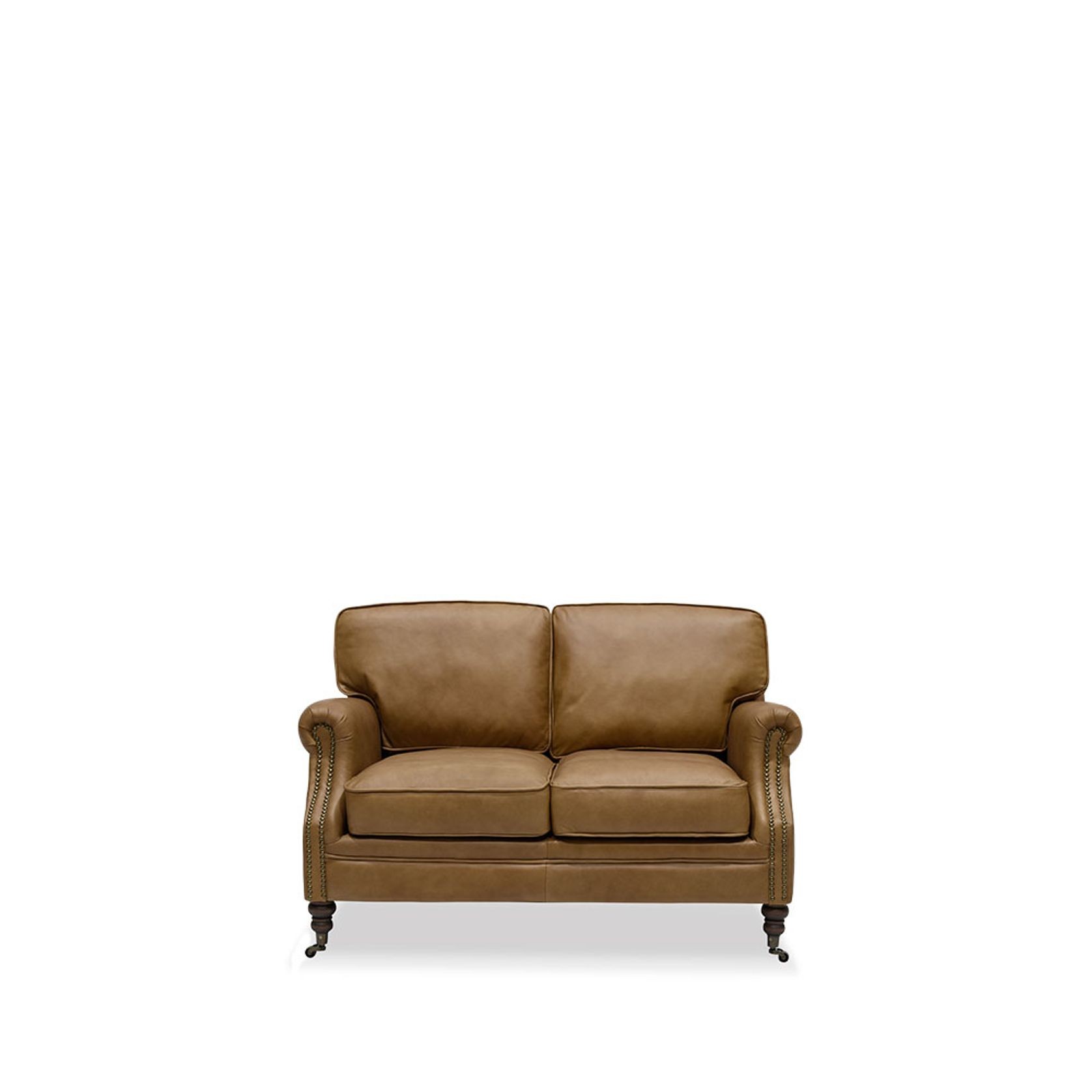 Brunswick Italian Leather Sofa - 2 Seater, Chestnut gallery detail image
