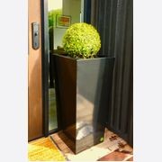 Black Powder Coated Tapered Column Planter gallery detail image