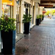 Black Powder Coated Tapered Column Planter  gallery detail image
