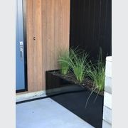Black Powdercoated Trough Planter 1400 gallery detail image