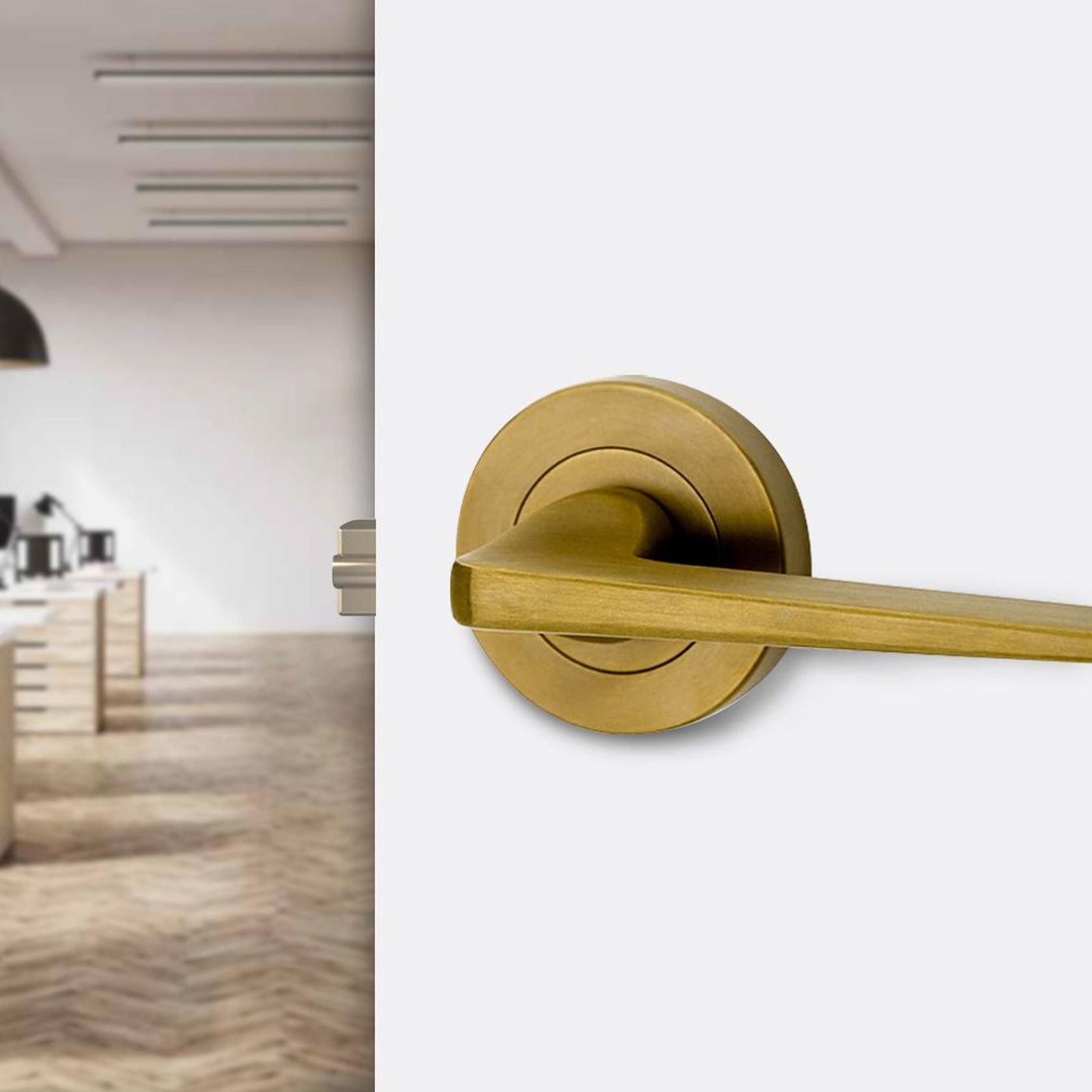 Lockwood Brass Lever Handles gallery detail image