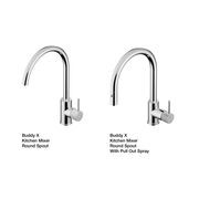 Buddy X Kitchen Mixer Round Spout/Pull Out Spray gallery detail image