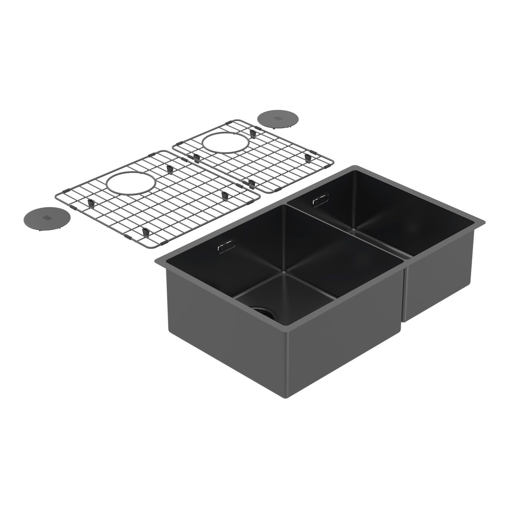 Zomodo Black Double Sink - CAN660BP (LH) gallery detail image