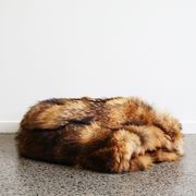 Canadian Raccoon Fur Throw - Natural gallery detail image