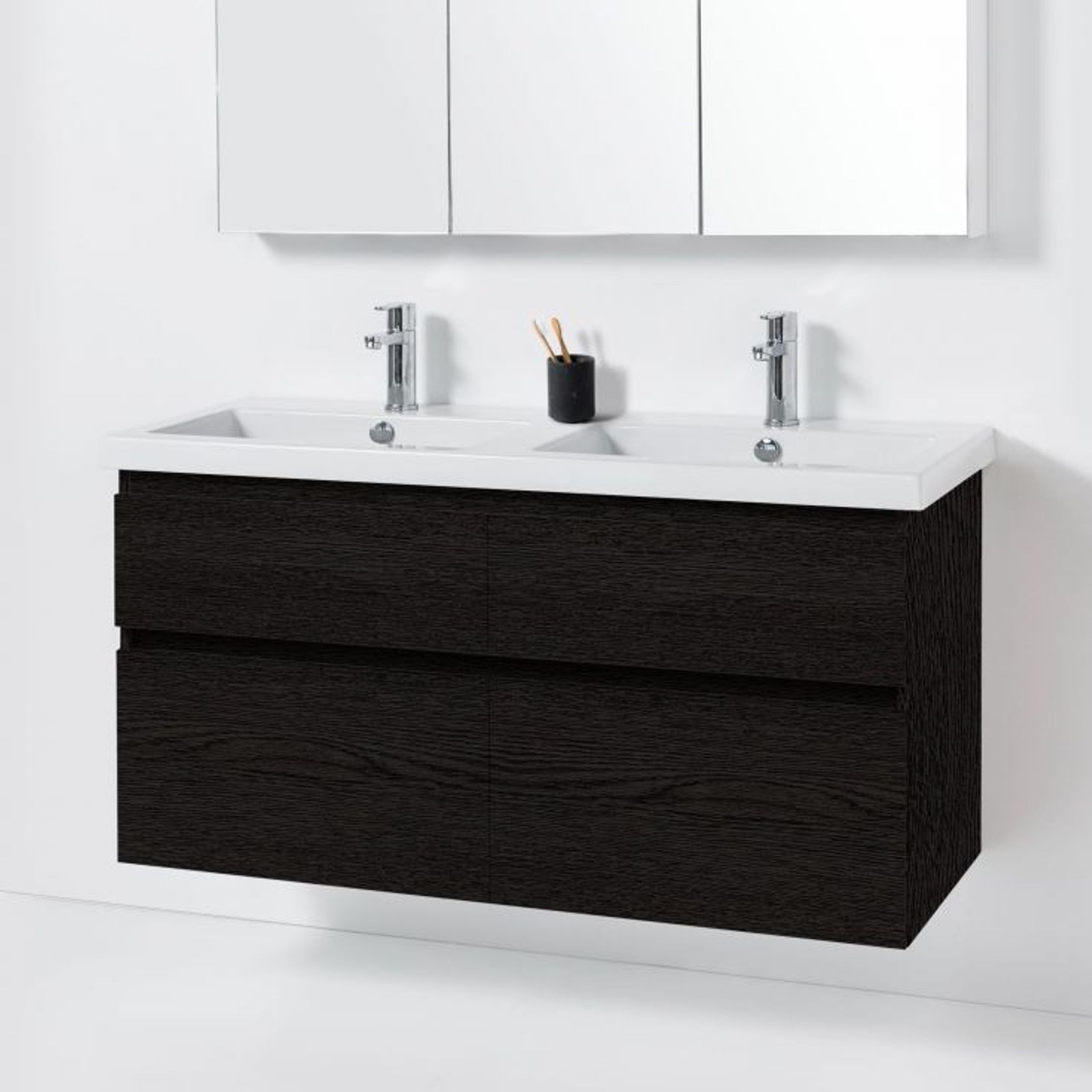 Cangas 1200 Wall-Hung Vanity Double Bowl 4 Drawers gallery detail image