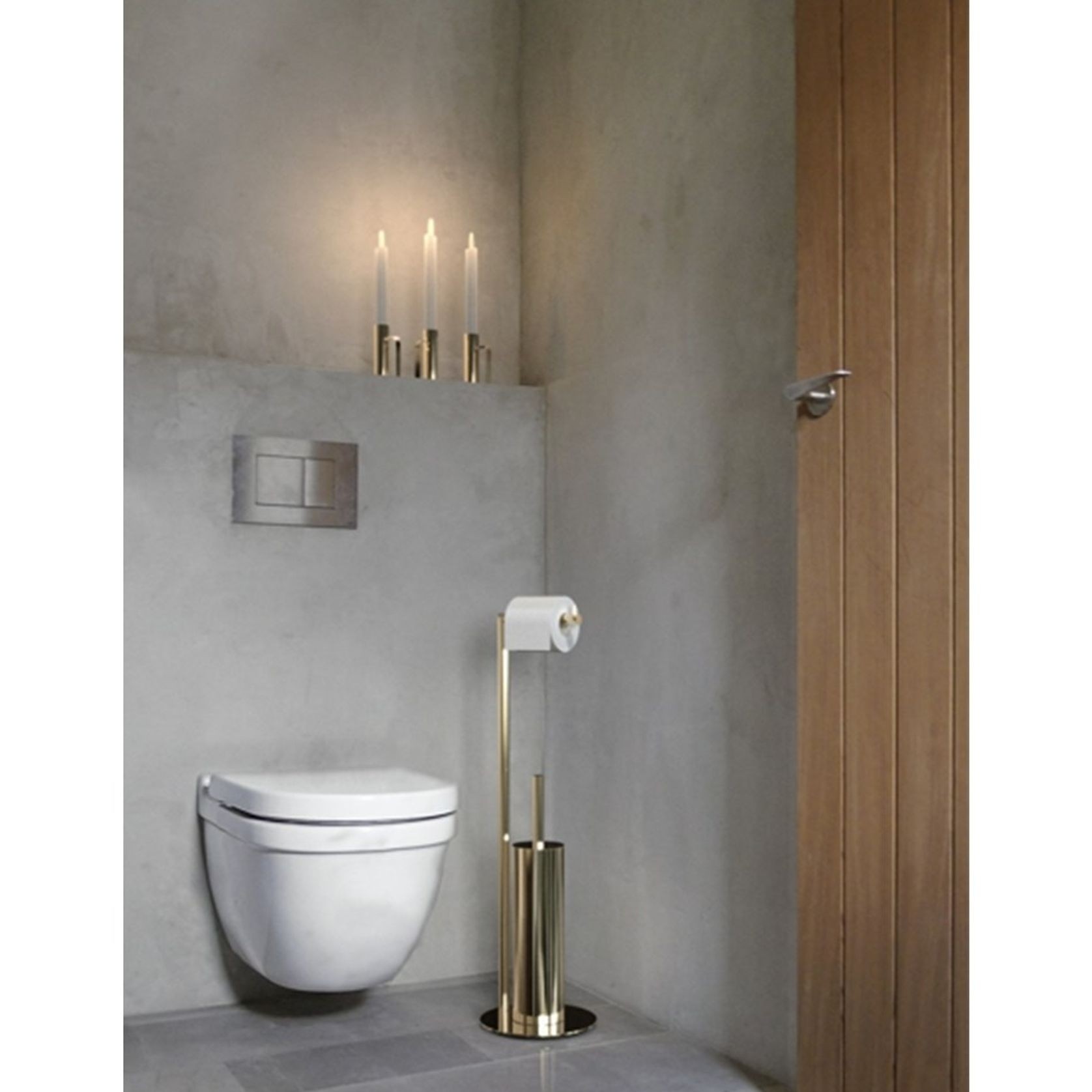 COMBI Toilet Roll and Brush Holder gallery detail image
