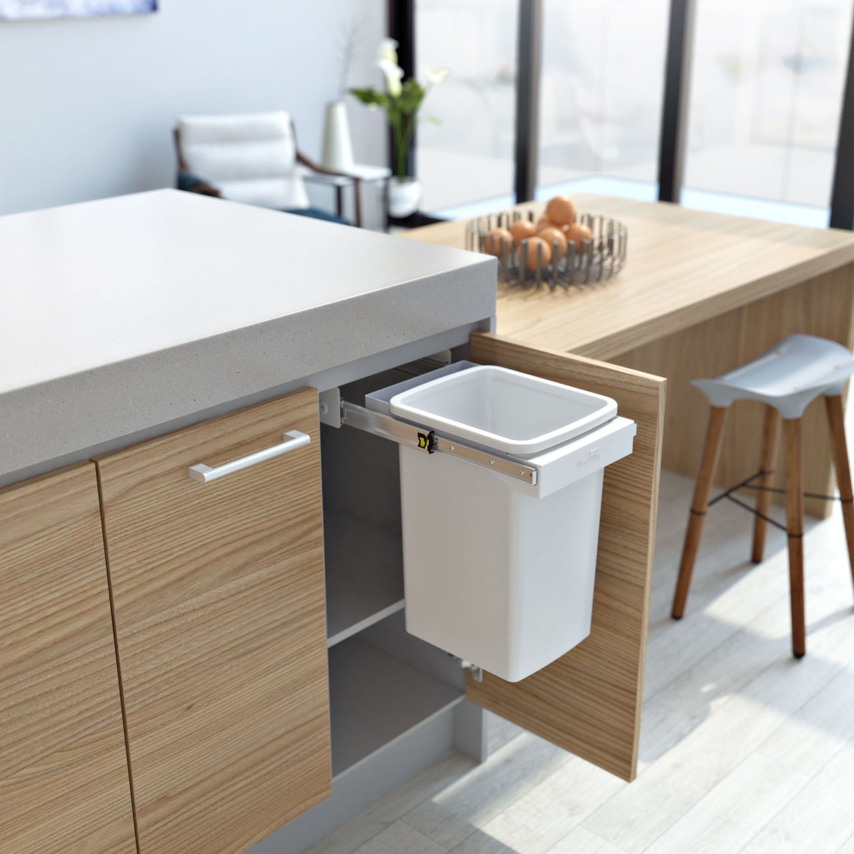 Compact Bin Storage - 1 x 20 Litre Bucket - Handle Pull gallery detail image
