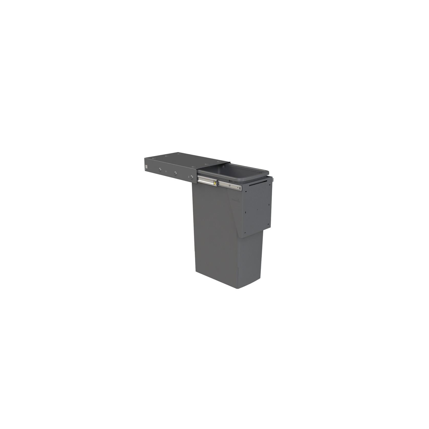 Compact Bin Storage - 1 x 40 Litre Bucket - Cinder - Door Pull gallery detail image