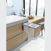 Compact Bin Storage - 2 x 15 Litre Buckets - Door Pull gallery detail image