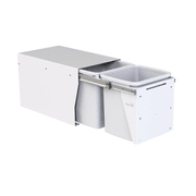 Compact Bin Storage - 2 x 15 Litre Buckets Floor Mounted - Door Pull gallery detail image