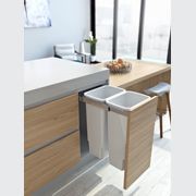 Compact Bin Storage - 2 x 35 Litre Bucket - Door Pull gallery detail image