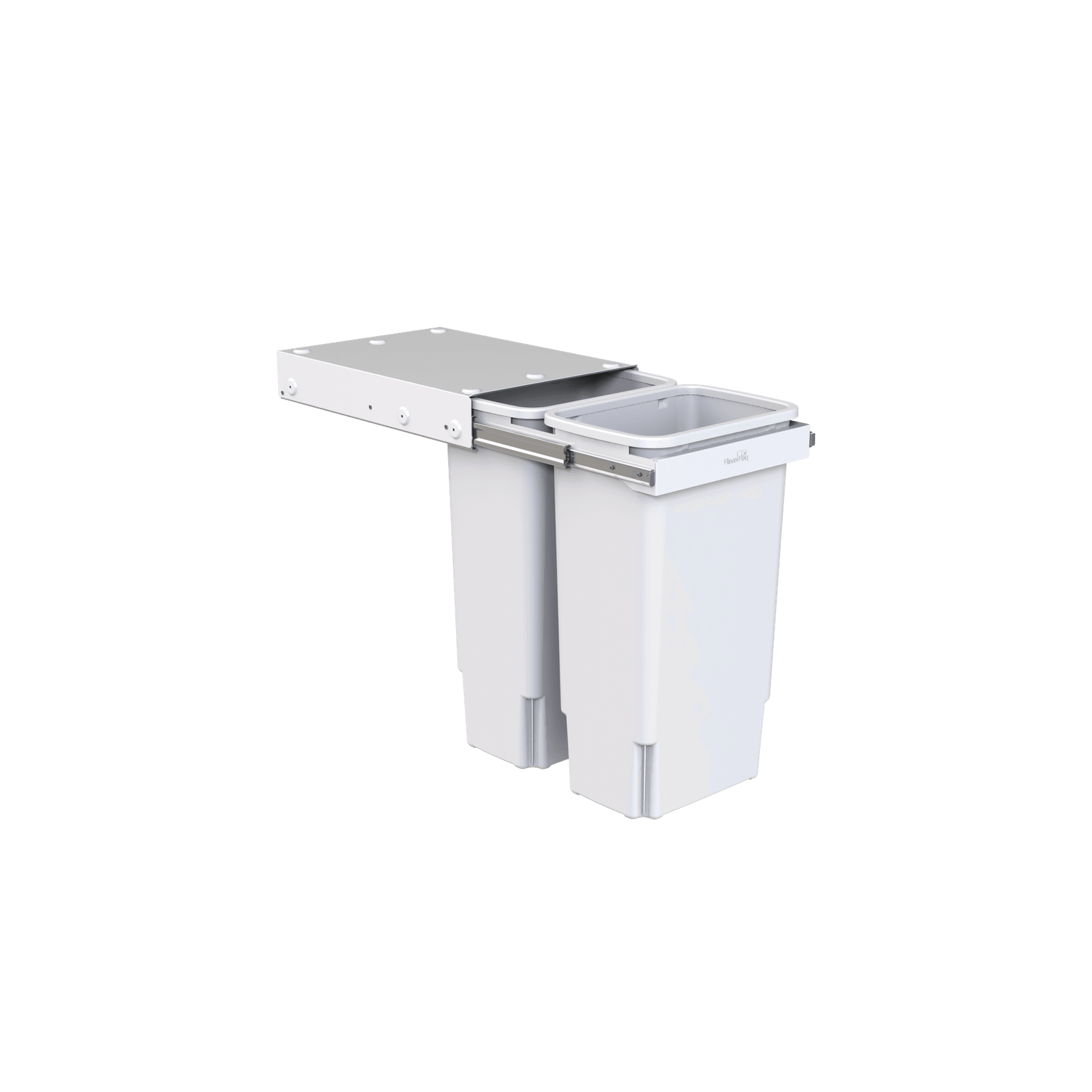 Compact Bin Storage - 2 x 35 Litre Bucket - Handle Pull gallery detail image