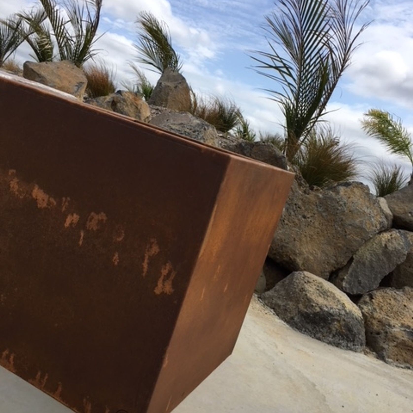 Corten Cube Planter gallery detail image