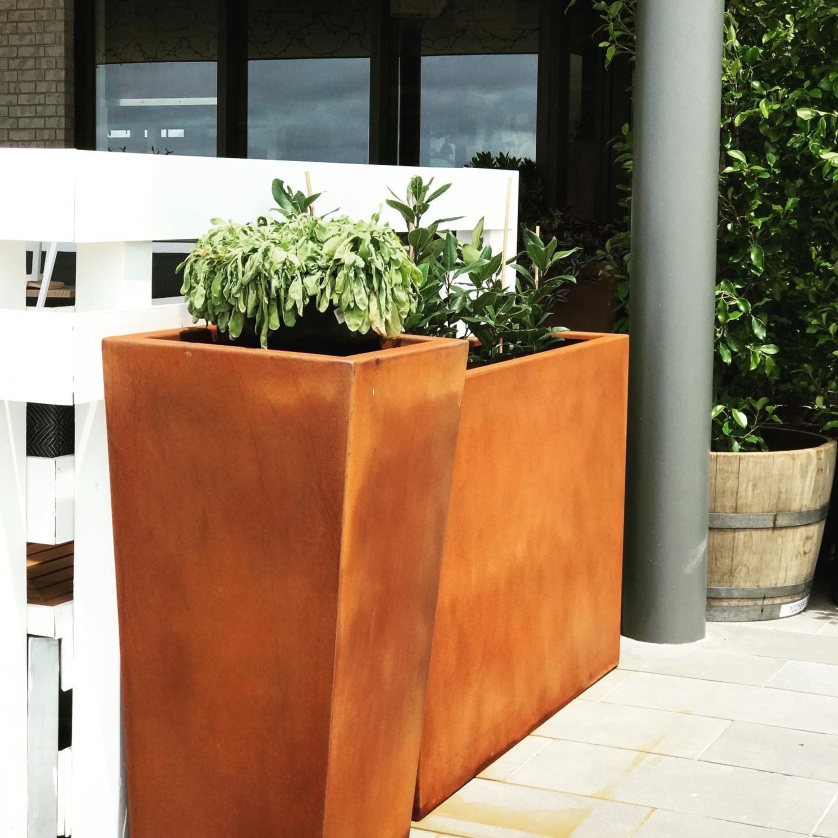 Corten Tapered Column Planter gallery detail image