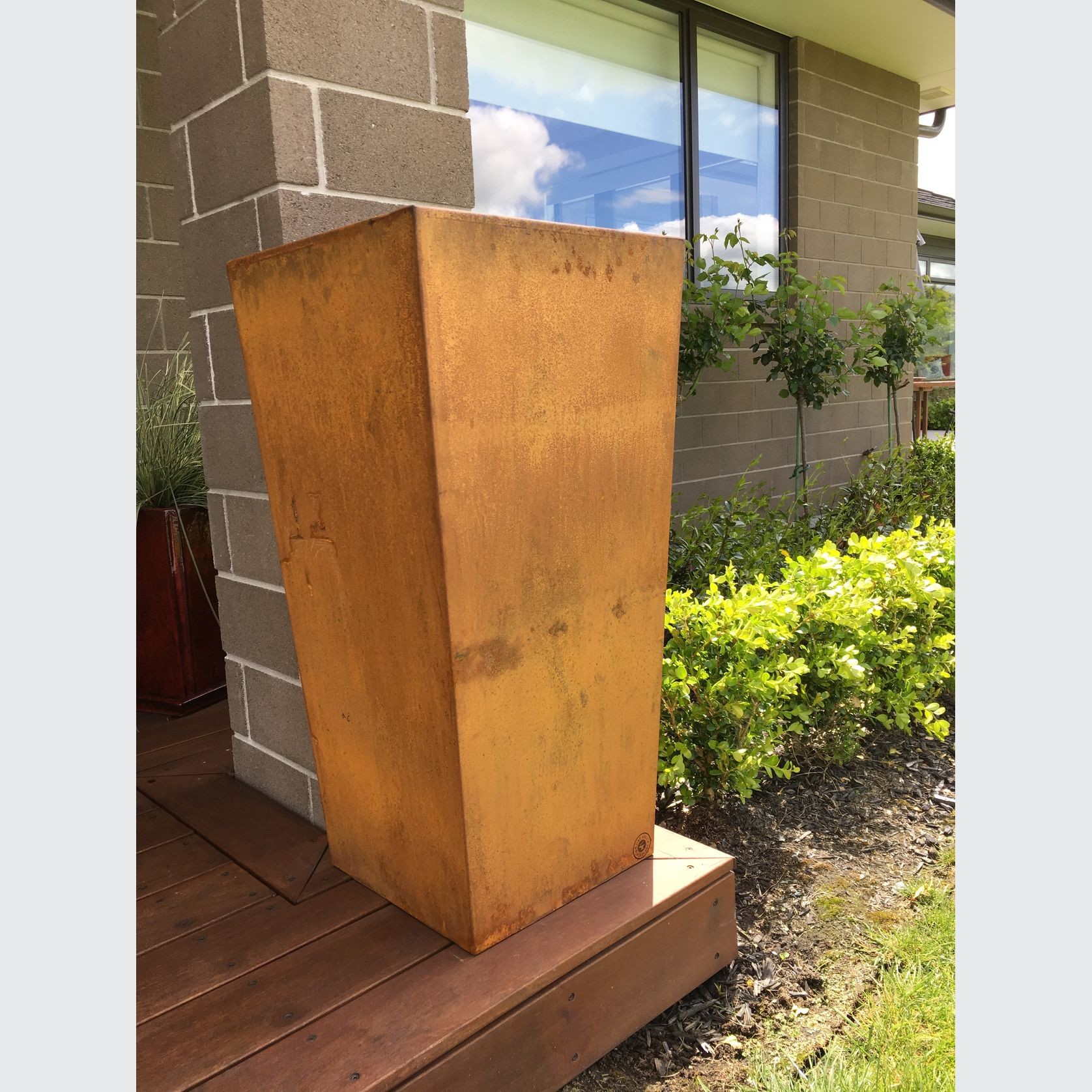 Corten Tapered Column Planter gallery detail image