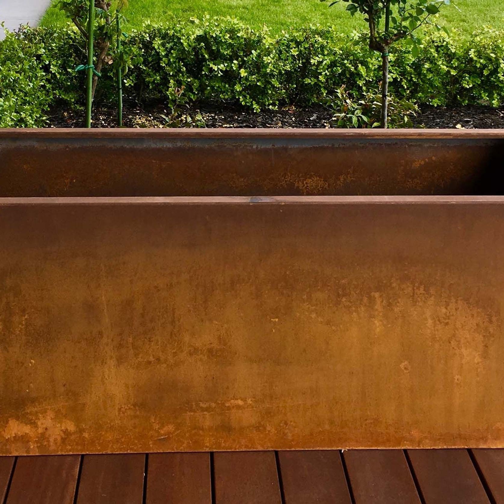 Corten Trough Planter 1400 gallery detail image