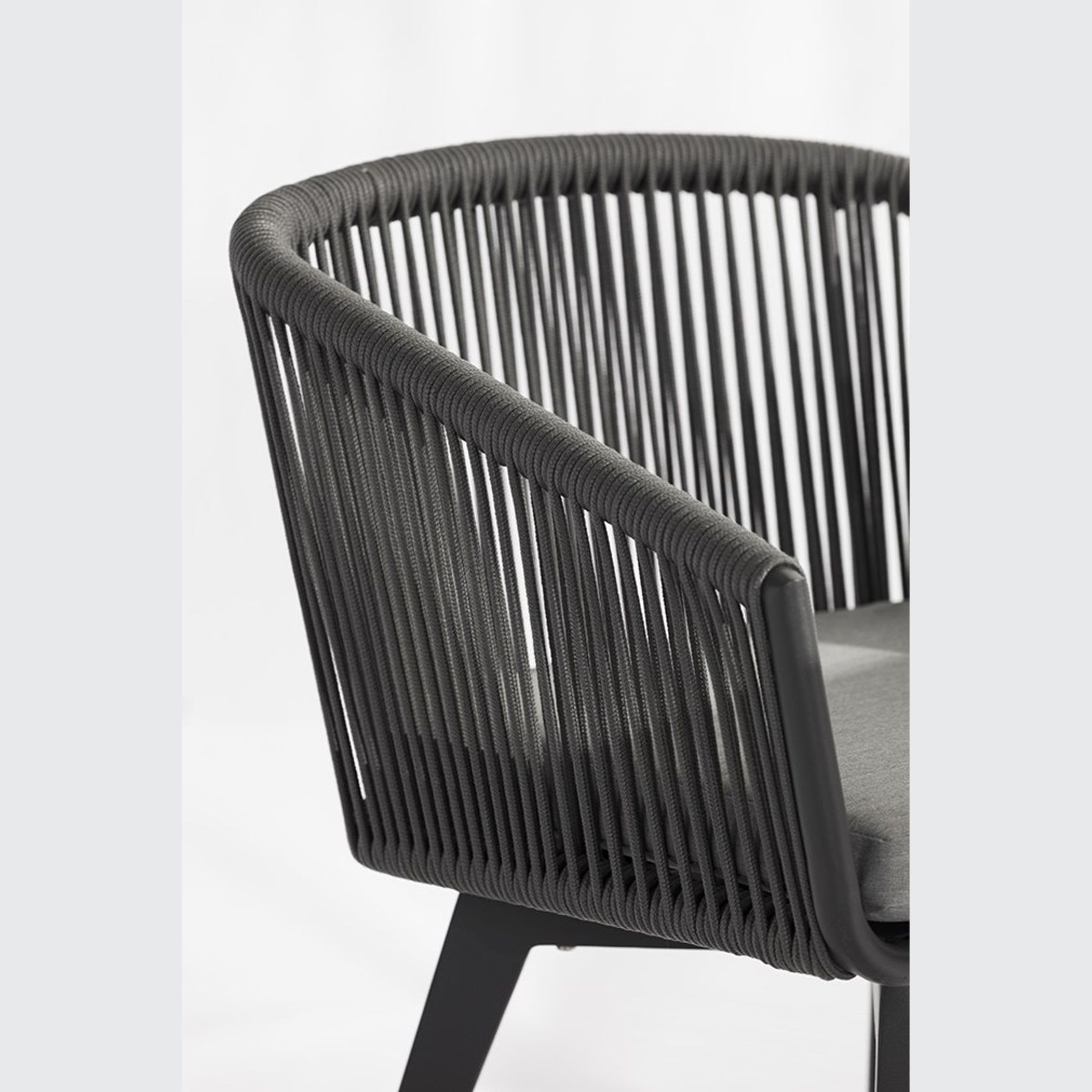 Diva Outdoor Aluminium And Rope Dining Arm Chair gallery detail image