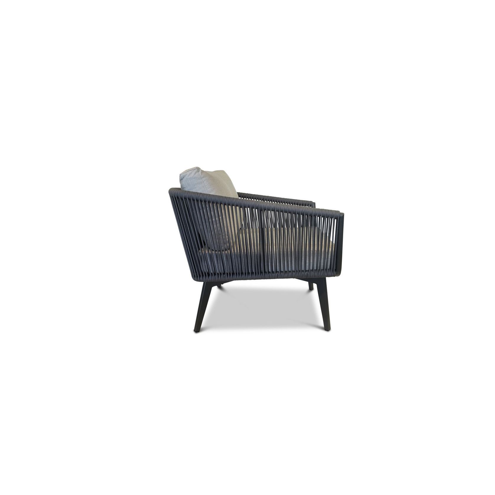 Diva Outdoor Aluminium and Rope Lounge Chair gallery detail image