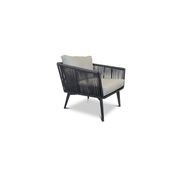 Diva Outdoor Aluminium and Rope Lounge Chair gallery detail image