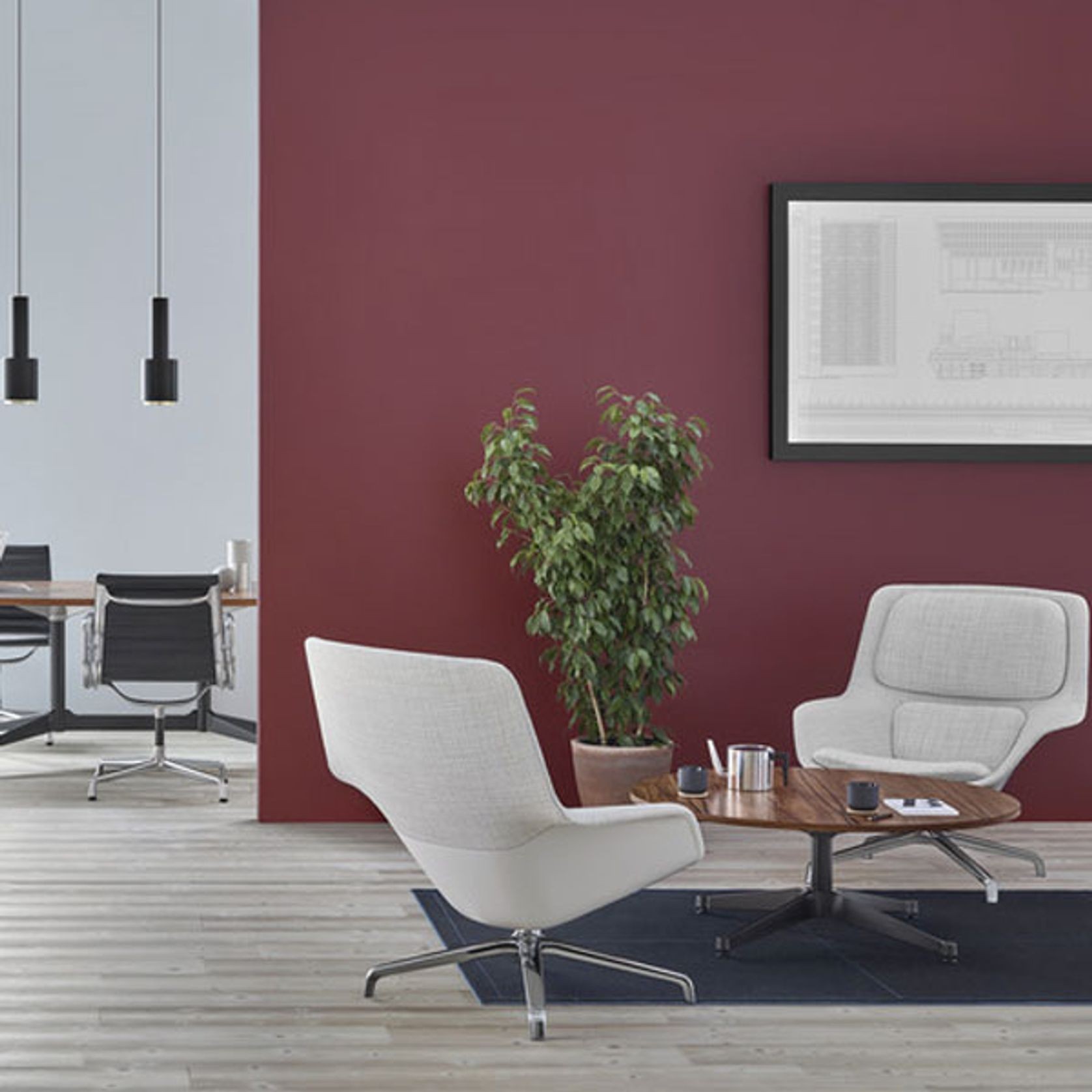 Eames Contract Table by Herman Miller gallery detail image