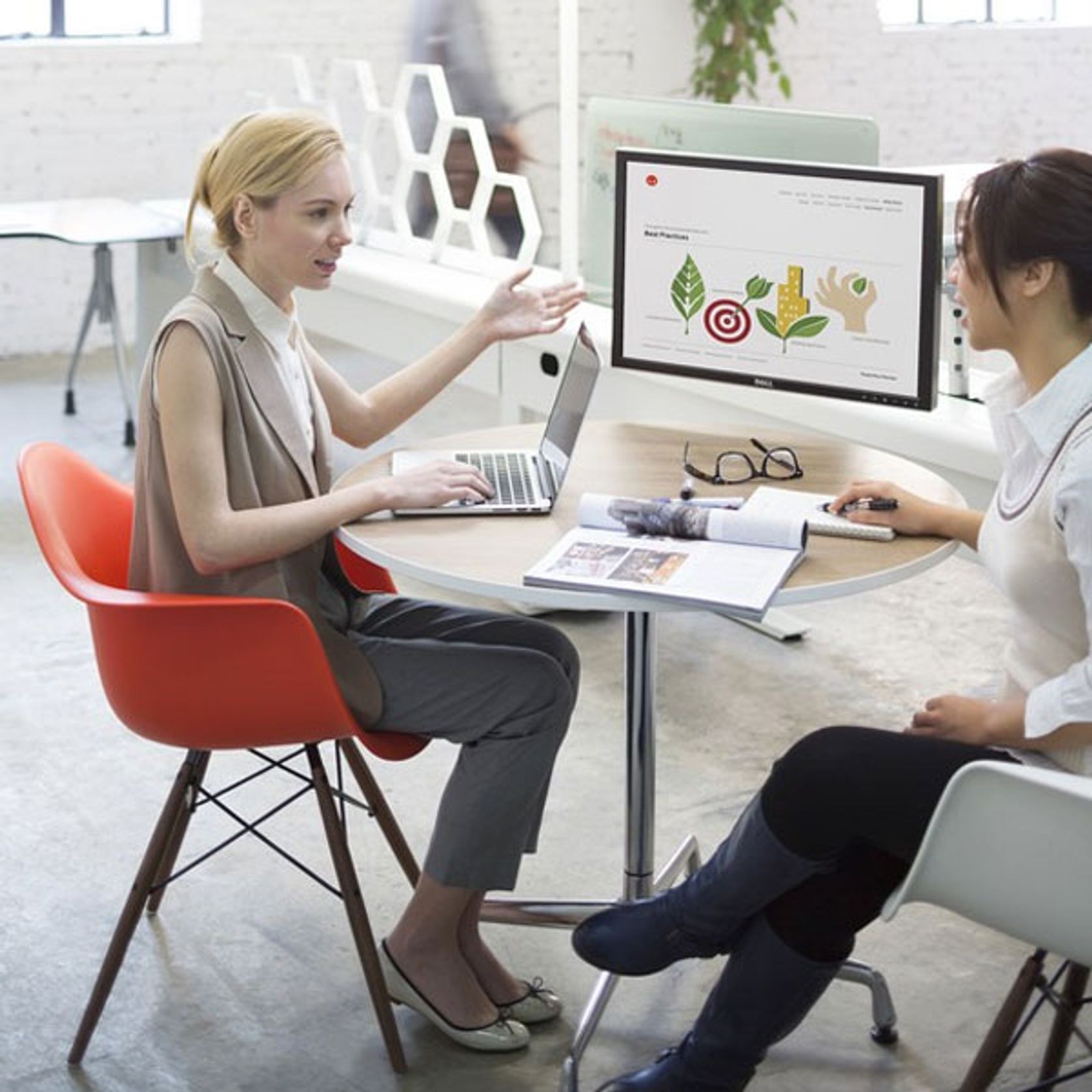 Eames Moulded Plastic Armchair by Herman Miller gallery detail image