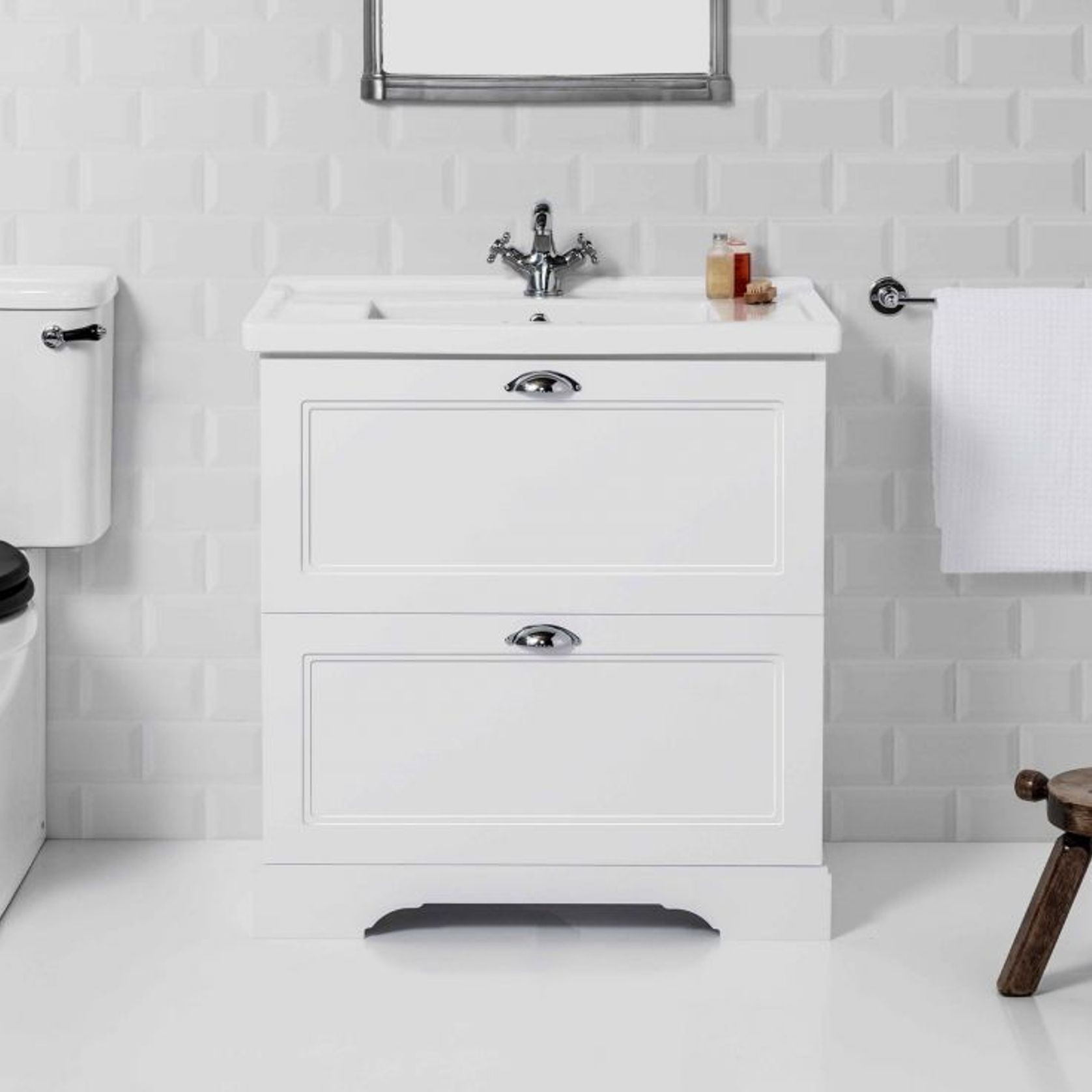 English Classic 800 Floor Standing Vanity 2 Drawer gallery detail image