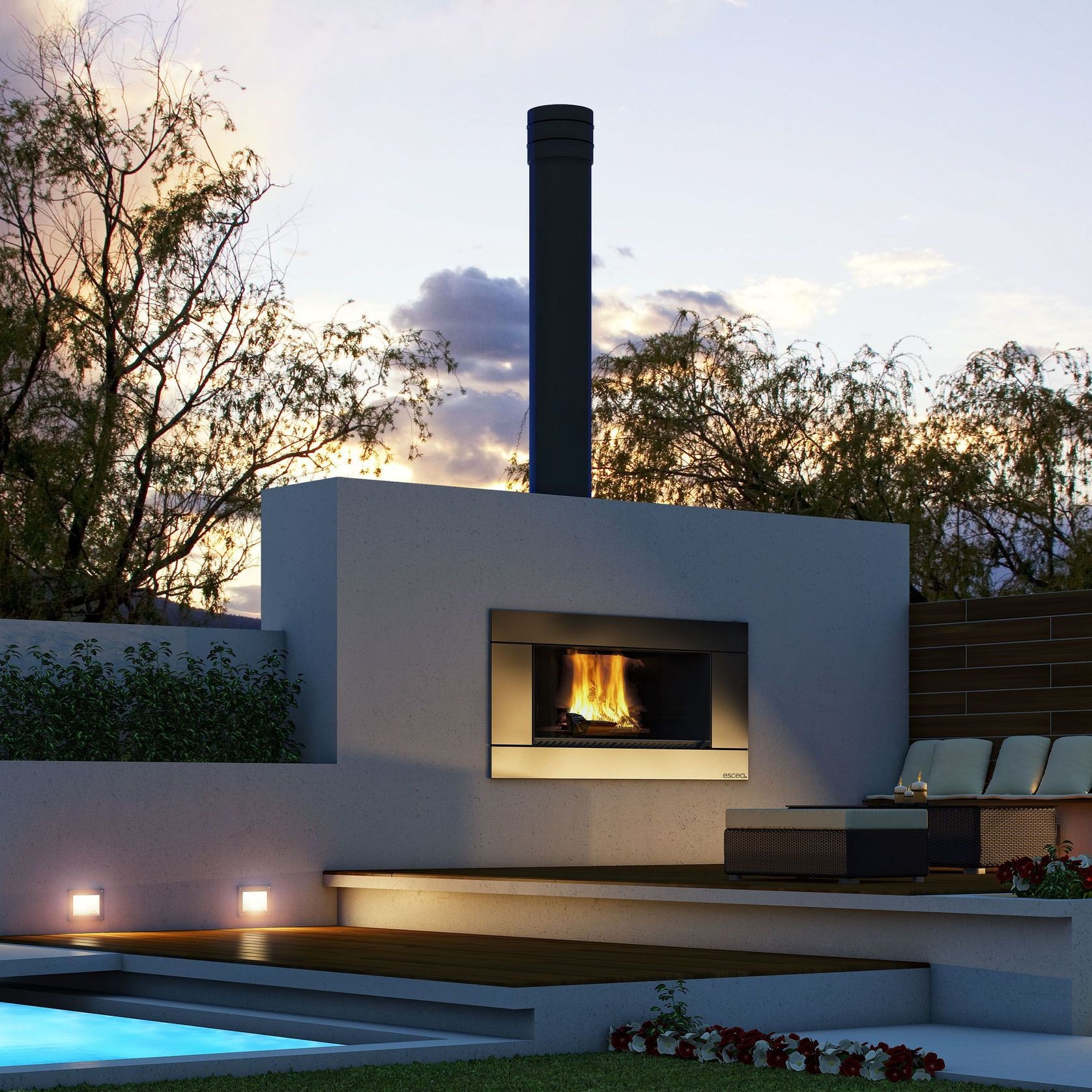 Escea EW5000 Outdoor Cooking Fire gallery detail image