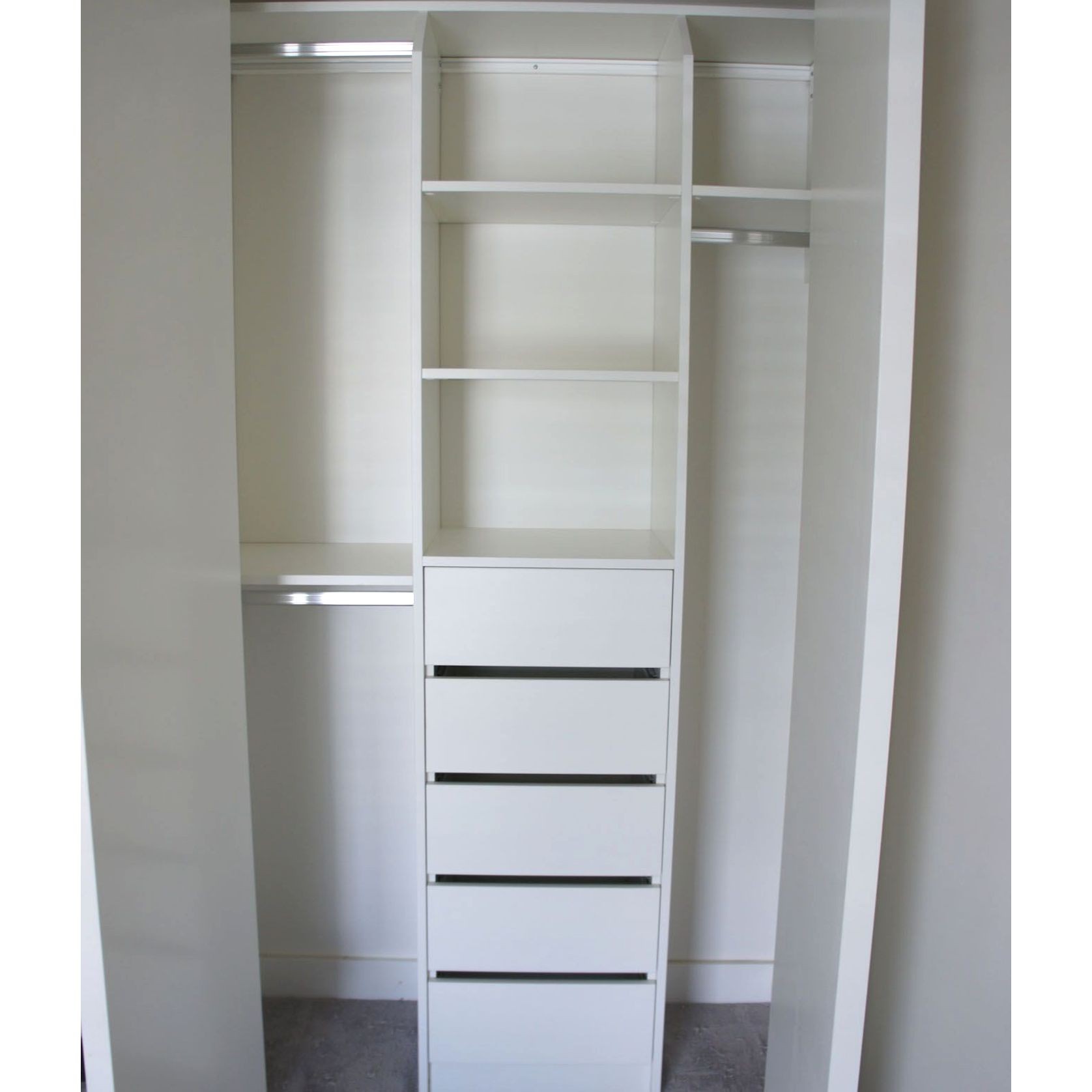 Everyday White Melamine Built-In Wardrobe gallery detail image