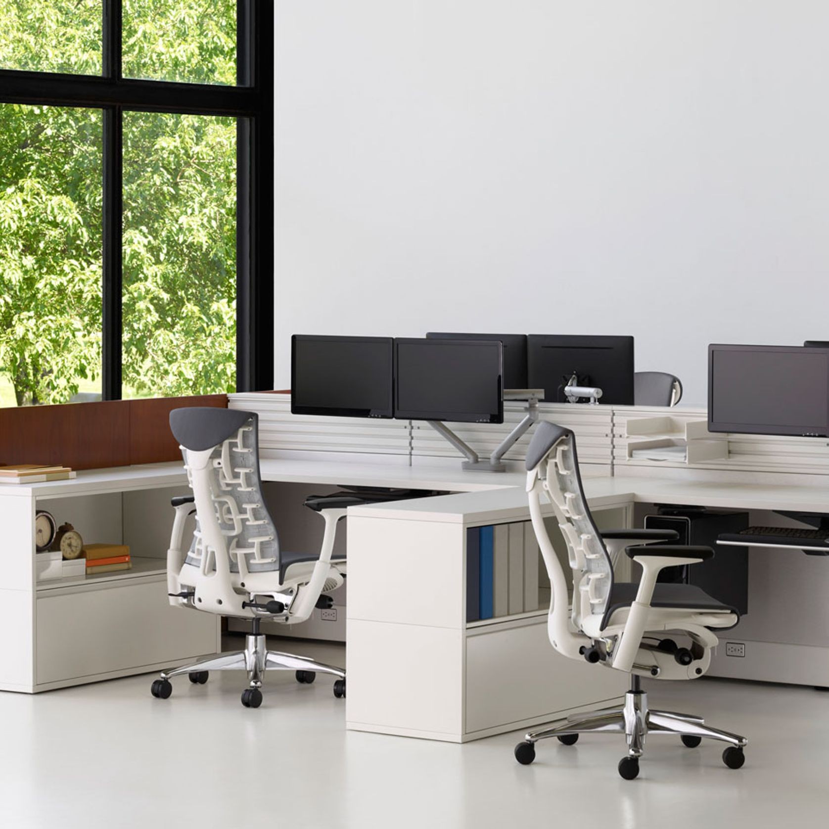 Flo Dual Monitor Arm by Herman Miller gallery detail image