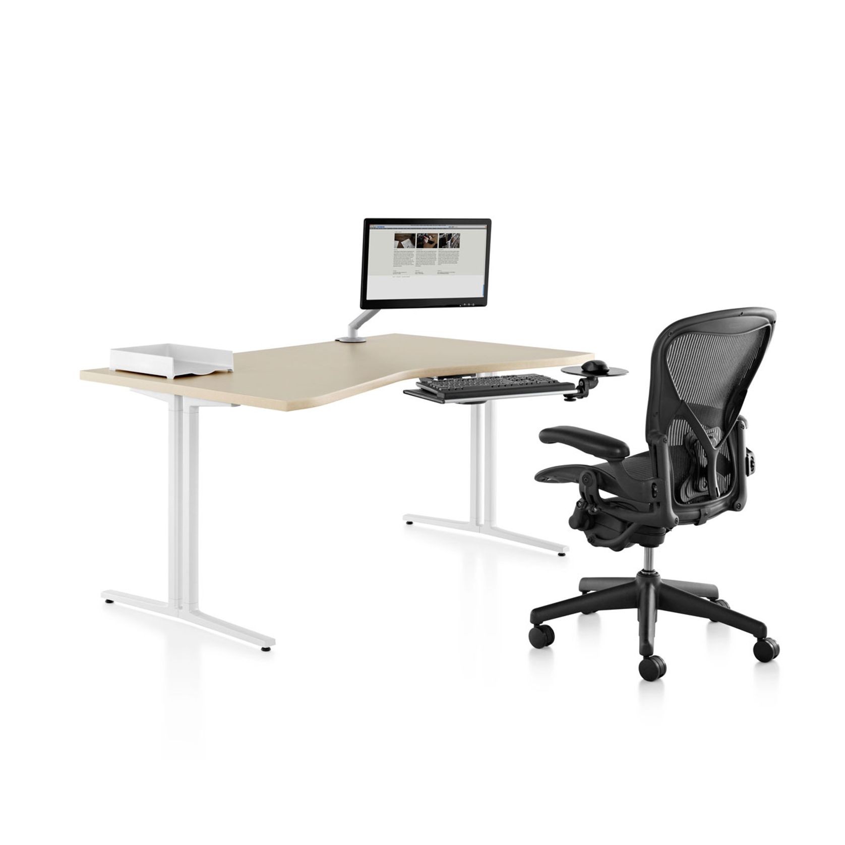 Flo Single Monitor Arm by Herman Miller gallery detail image