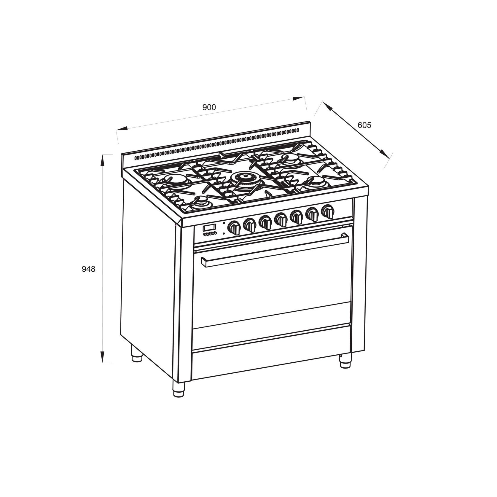 Kleenmaid Freestanding Dual Fuel Oven 90cm gallery detail image