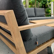 Gemini Outdoor Corner Teak Sofa | Sooty gallery detail image