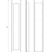 HB1470 310mm Flush Pull for Sliding/Cavity Doors gallery detail image