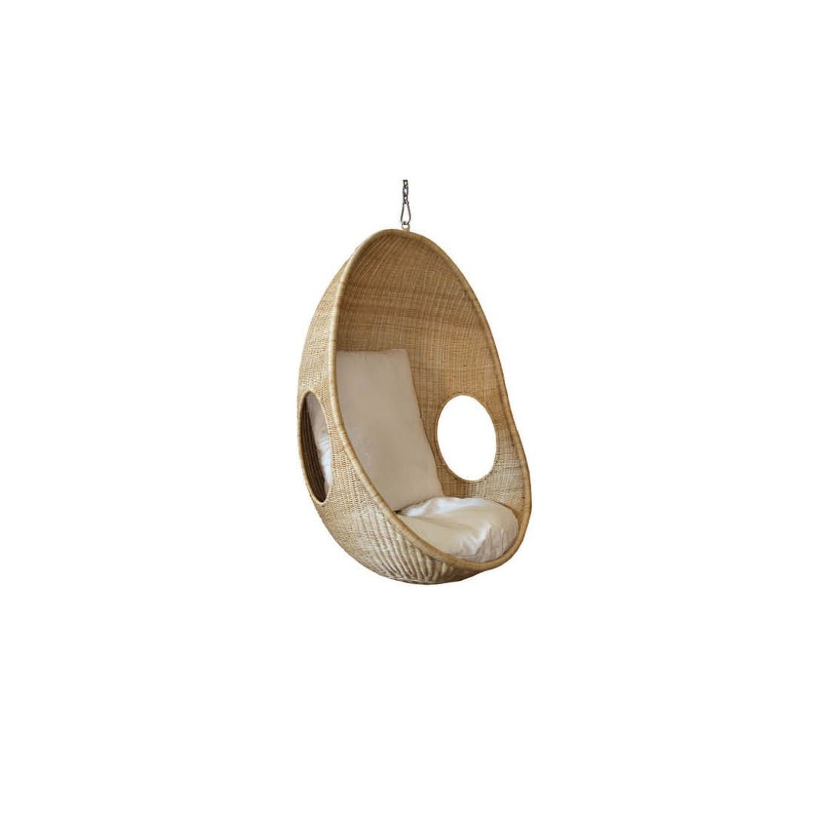 Hanging Pod Chair with Cushion gallery detail image