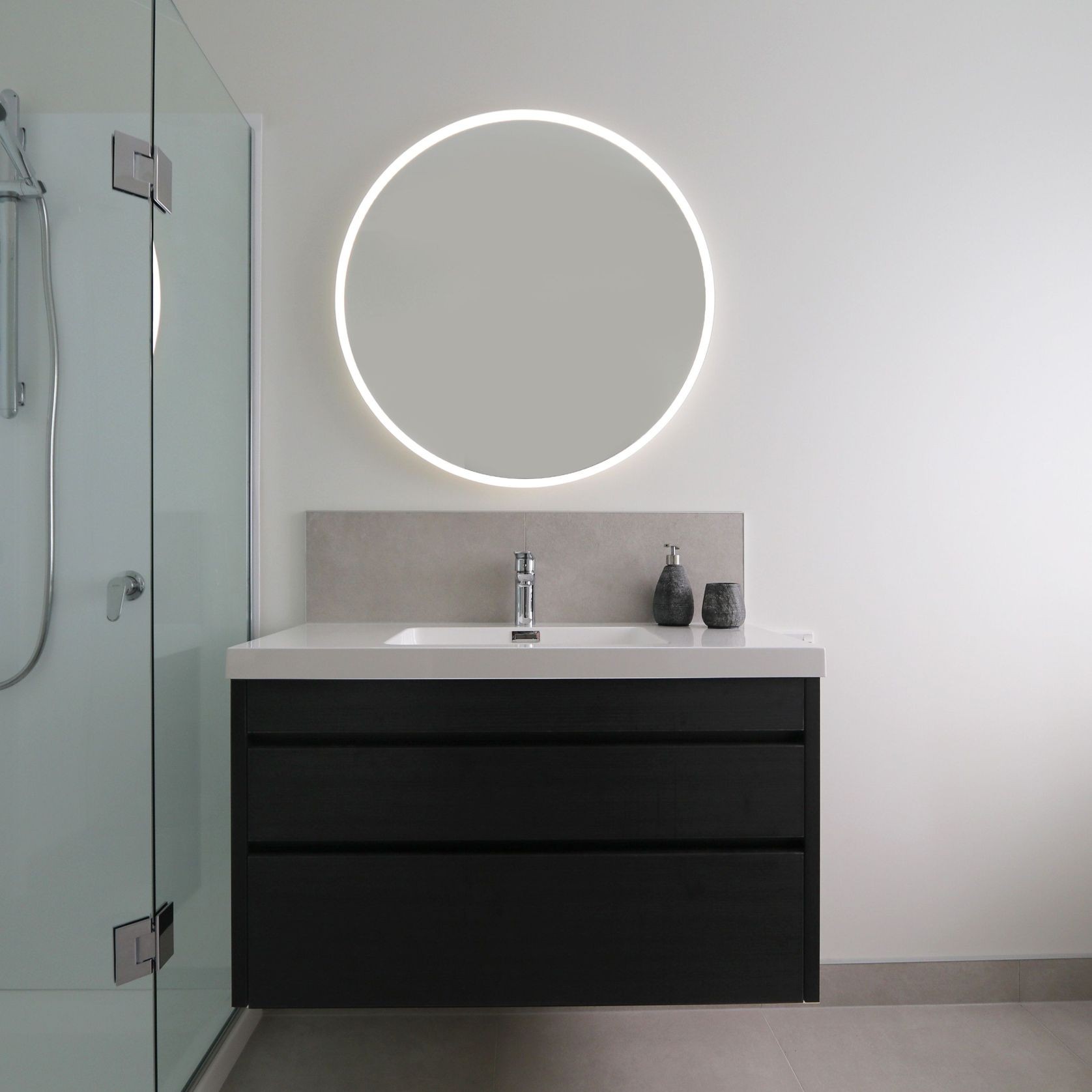 Elite Neo LED White Framed Mirrors gallery detail image