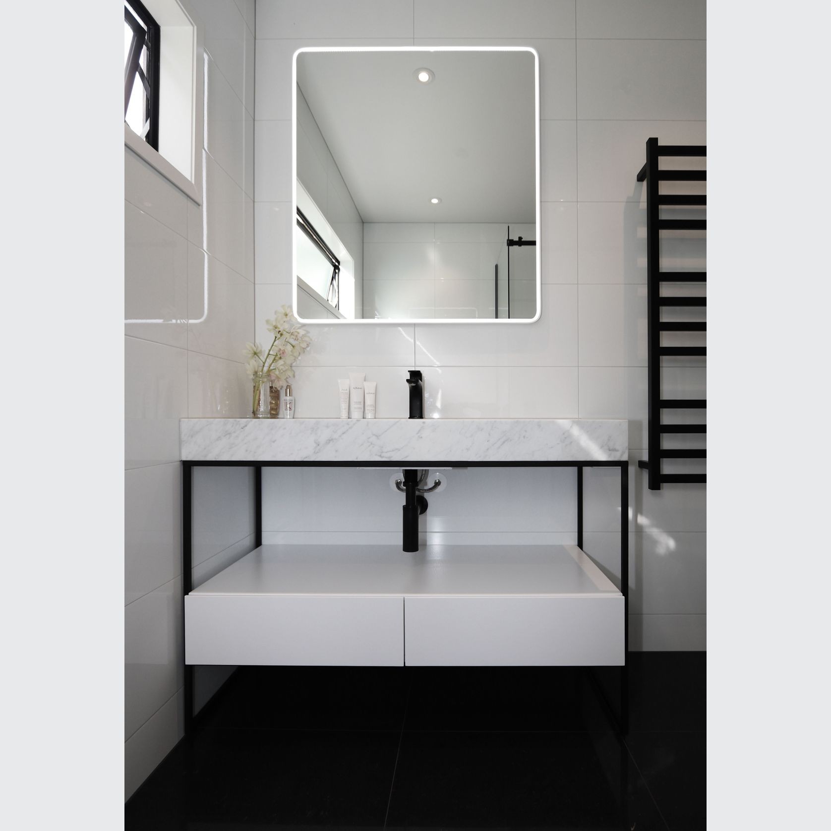 Elite Neo LED White Framed Mirrors gallery detail image